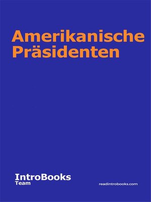 cover image of Amerikanische Präsidenten